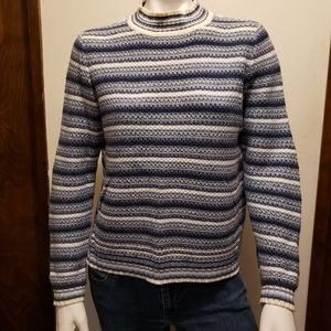 Striped Sweater w/Metallic Strands